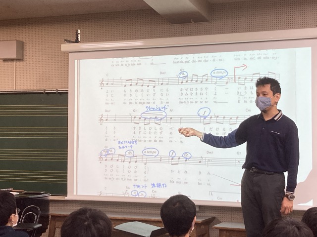 音楽 指揮の授業 広島学院中学校 高等学校